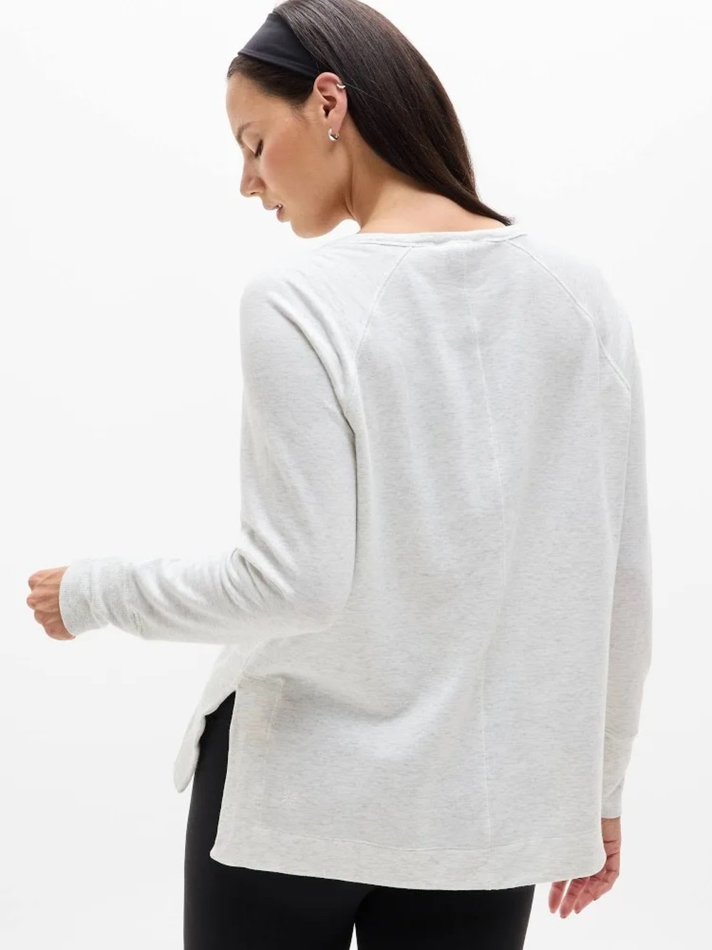 NWT ATHLETA Coaster Luxe Relaunch Sweatshirt 3X Light Gray Heather Pullover - Picture 3 of 12